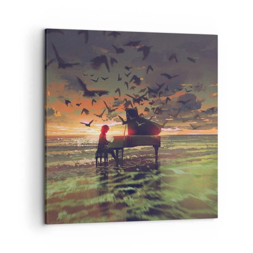 Canvas picture - Concert for Piano and Waves - 50x50 cm