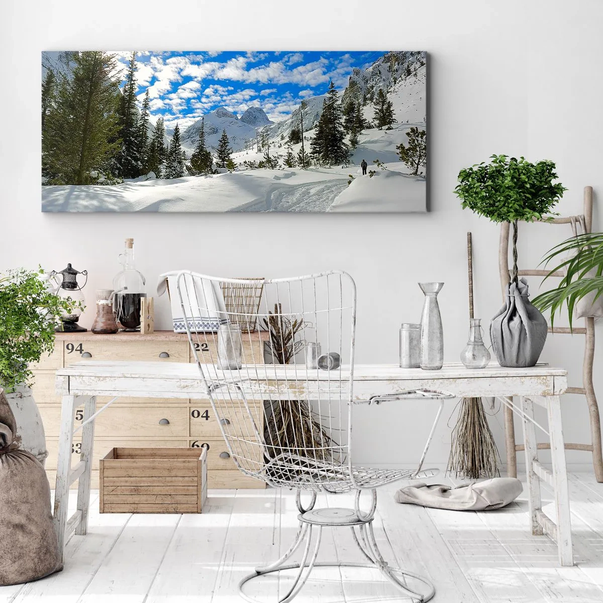 Canvas picture - In Snow and in the Sun - 90x30 cm