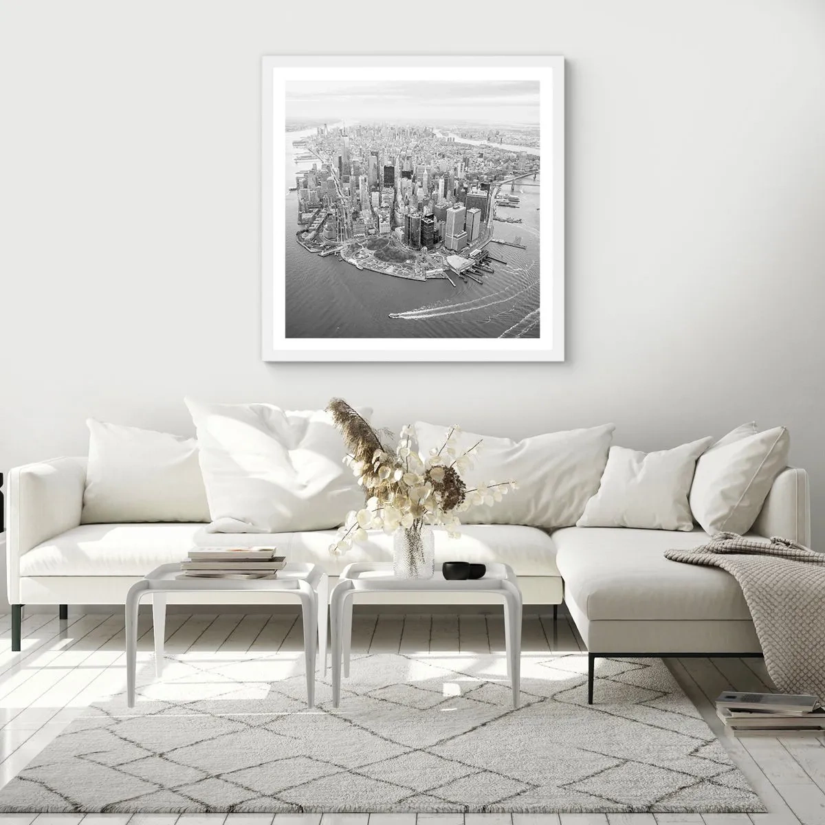 Poster in white frmae - How Not to Love It? - 60x60 cm