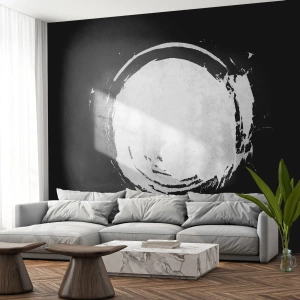 Photo Wallpaper Premium Canvas - Good Solution - Wheel, Planet, Moon - 350x256 cm