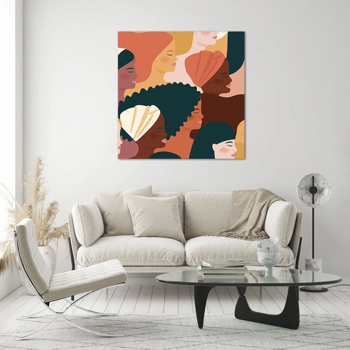 Glass picture - Pure Womanhood - 70x70 cm