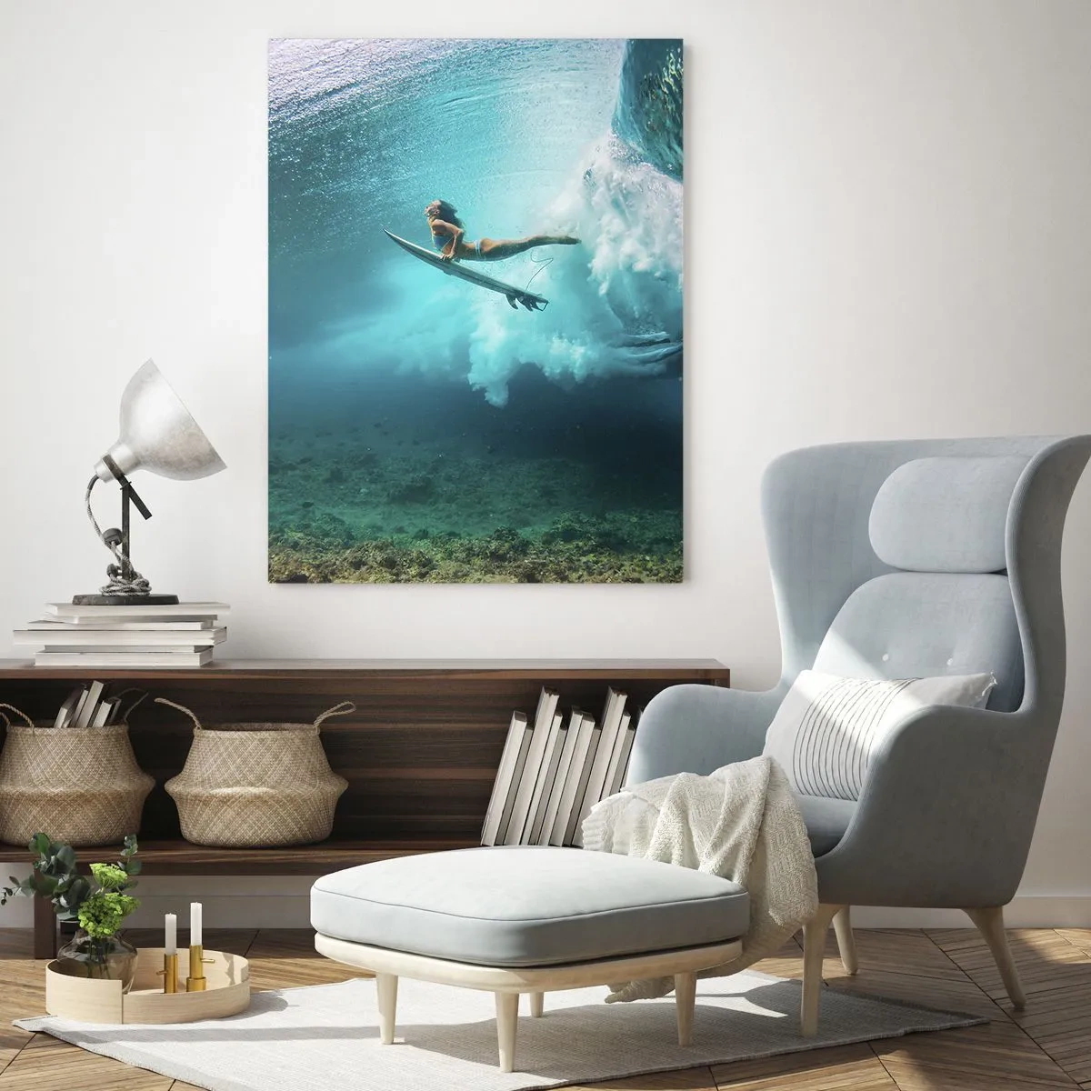 Glass picture - Undewater World - 80x120 cm