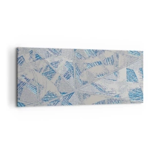 Canvas picture - In Blue and Grey Maze - 100x40 cm