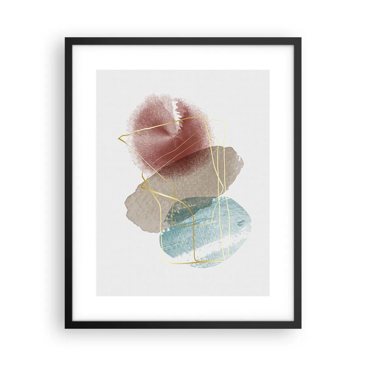 Poster in black frame - Beads of Space - 40x50 cm