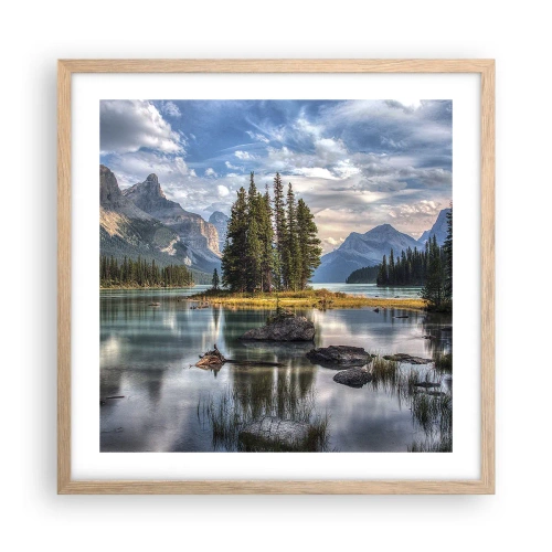 Poster in light oak frame - By Big and Clear Waters - 50x50 cm
