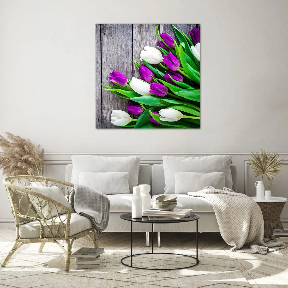 Glass picture - On a Spring Holiday - 40x40 cm