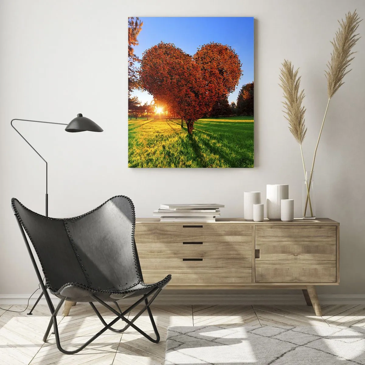 Glass picture - Impossible Not to Love Autumn - 80x120 cm