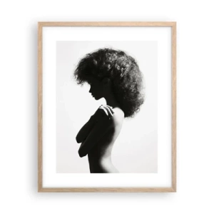 Poster in light oak frame - Like a Flower on a Thin Stem - 40x50 cm