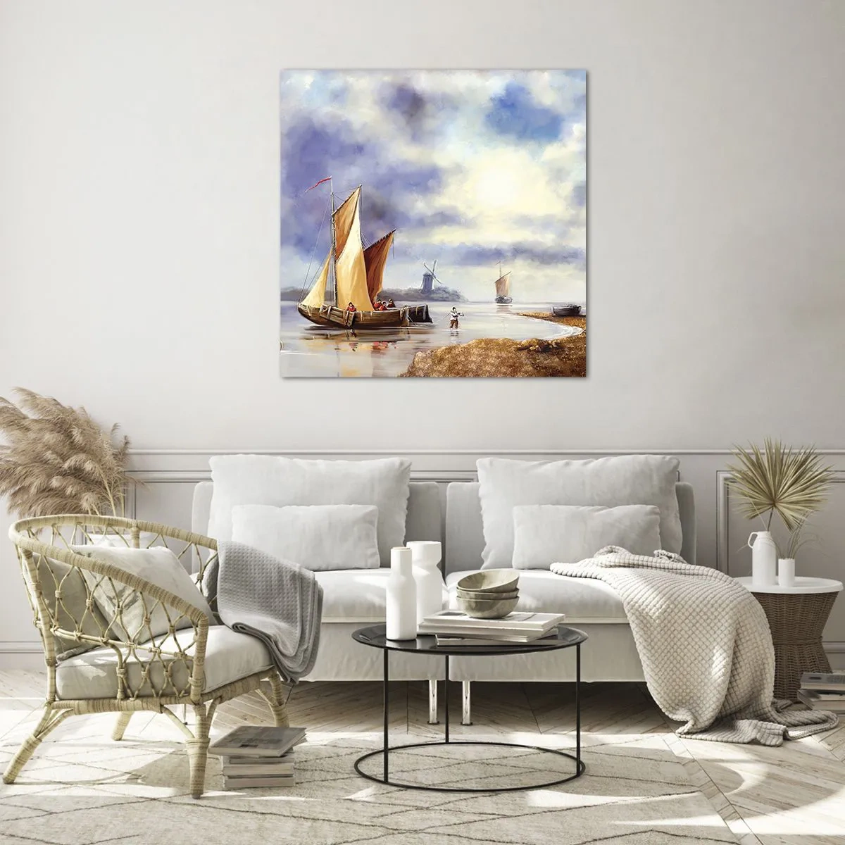 Glass picture - Return of Sailors - 40x40 cm