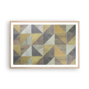 Poster in light oak frame - The Art. of Triangles - 91x61 cm