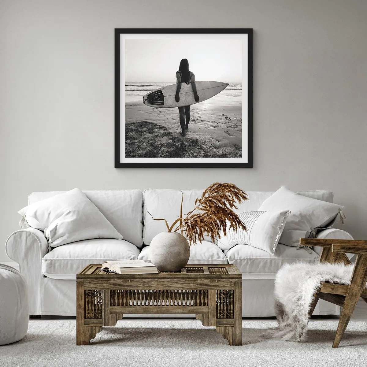 Poster in black frame - Daughter of Sea Wave - 30x30 cm