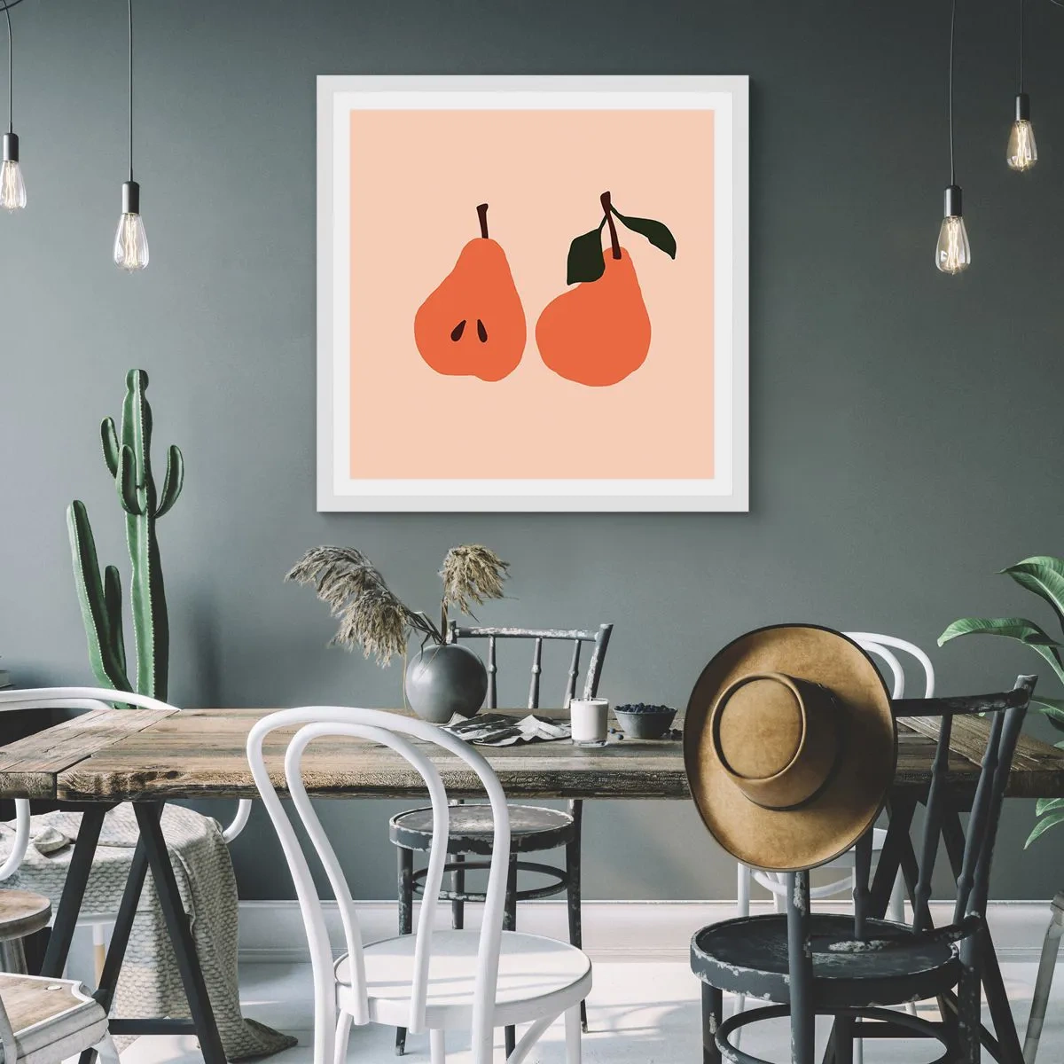 Poster in white frmae - Overly Sweet - 30x30 cm