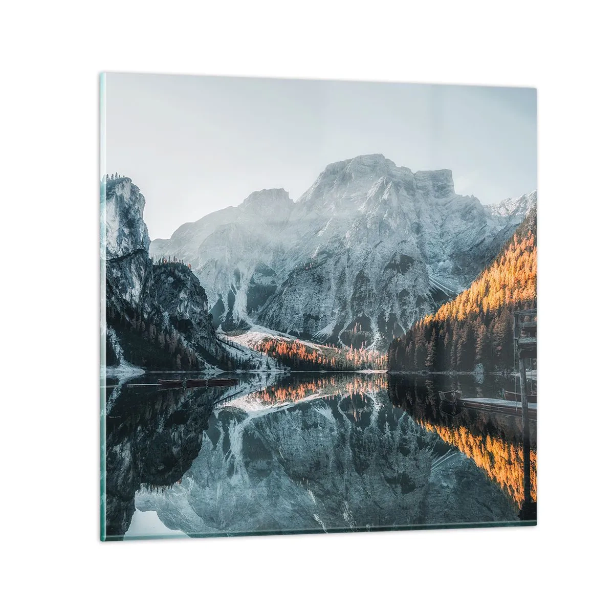 Glass picture - Mirror Landscape - 40x40 cm