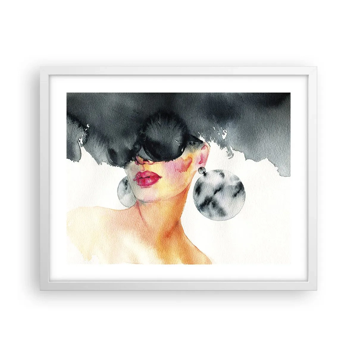 Poster in white frmae - Secret of Elegance - 50x40 cm