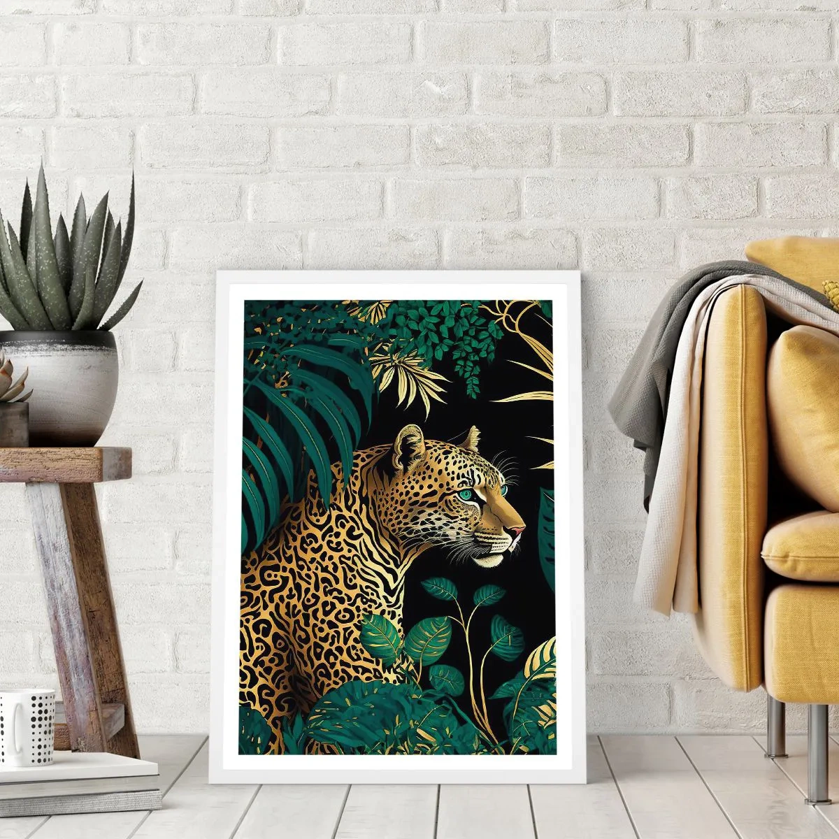 Poster in white frmae - Host in the Jungle - 70x100 cm