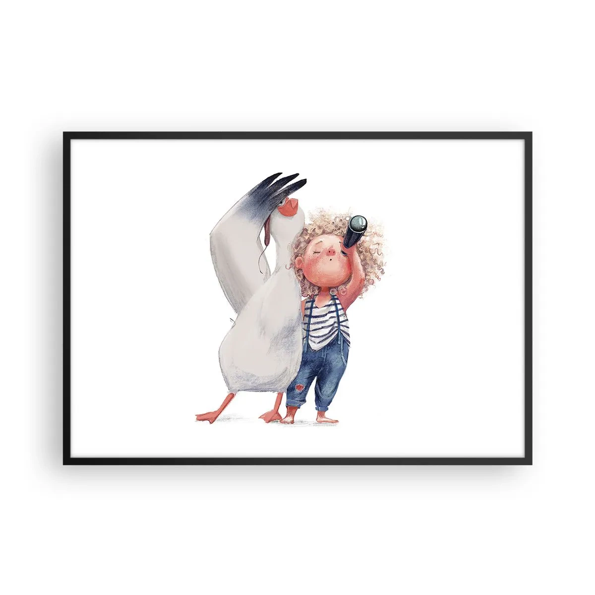 Poster in black frame - Plan of a Great Journey - 100x70 cm