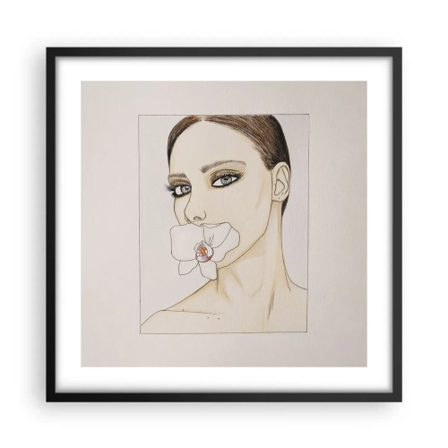 Poster in black frame - Symbol of Elegance and Beauty - 50x50 cm