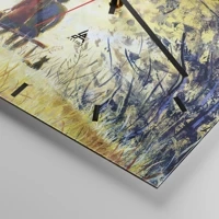 Clock face with lines