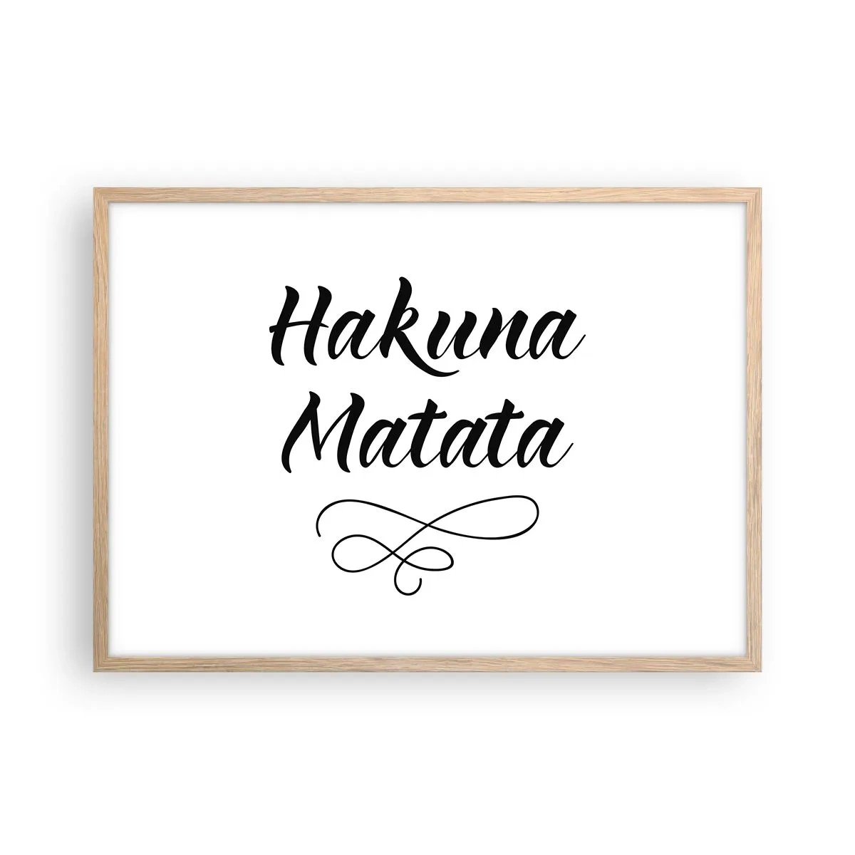 Poster in light oak frame - Best Advice - 70x50 cm