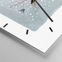 Clock face with lines