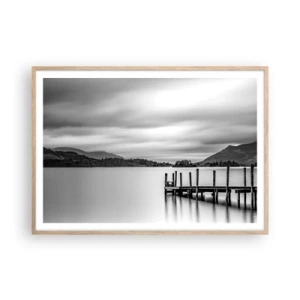 Poster in light oak frame - Tranquility and Power - 100x70 cm