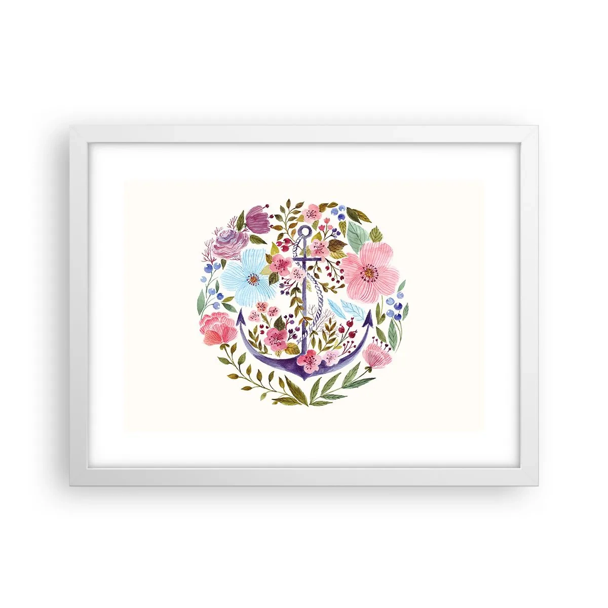 Poster in white frmae - Good Dream of a Sailor - 40x30 cm