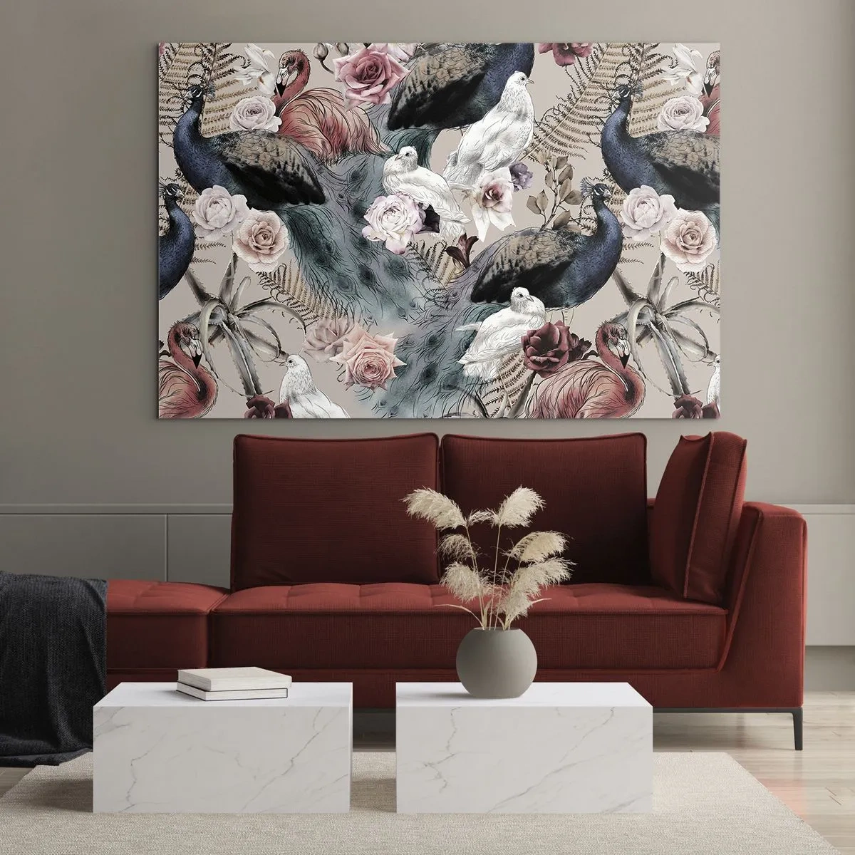 Glass picture - In Palace Garden - 120x80 cm