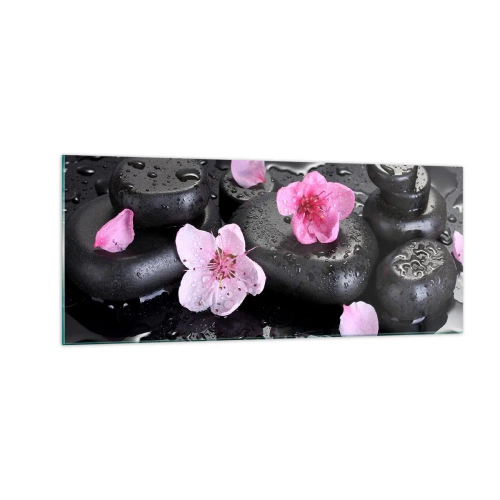 Glass picture - Black Zen Stones - 100x40 cm