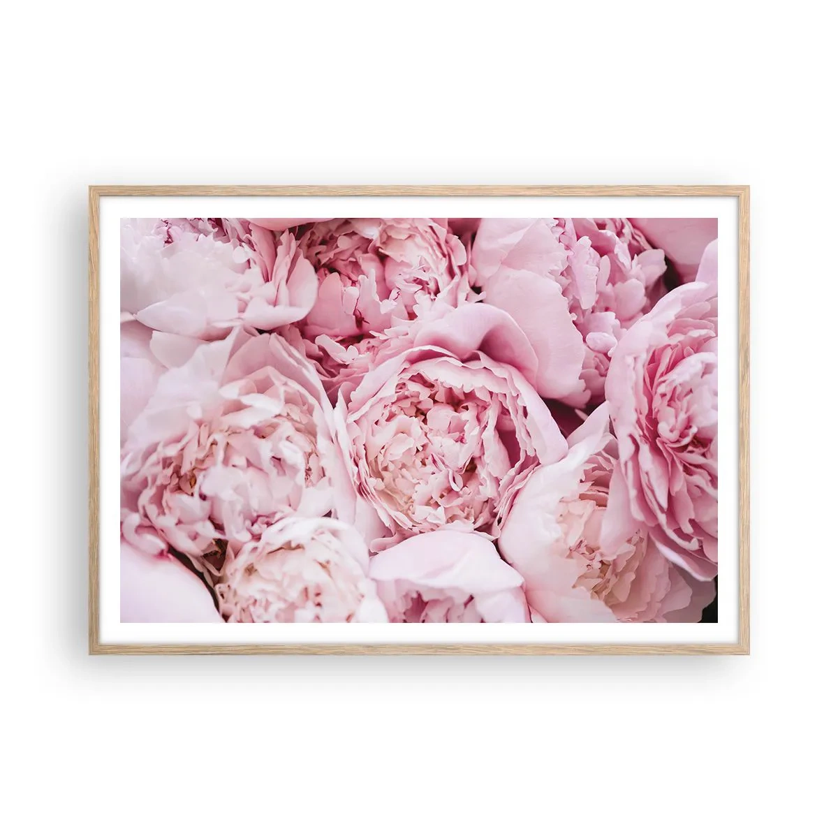 Poster in light oak frame - Cuddly and Fragrant - 100x70 cm