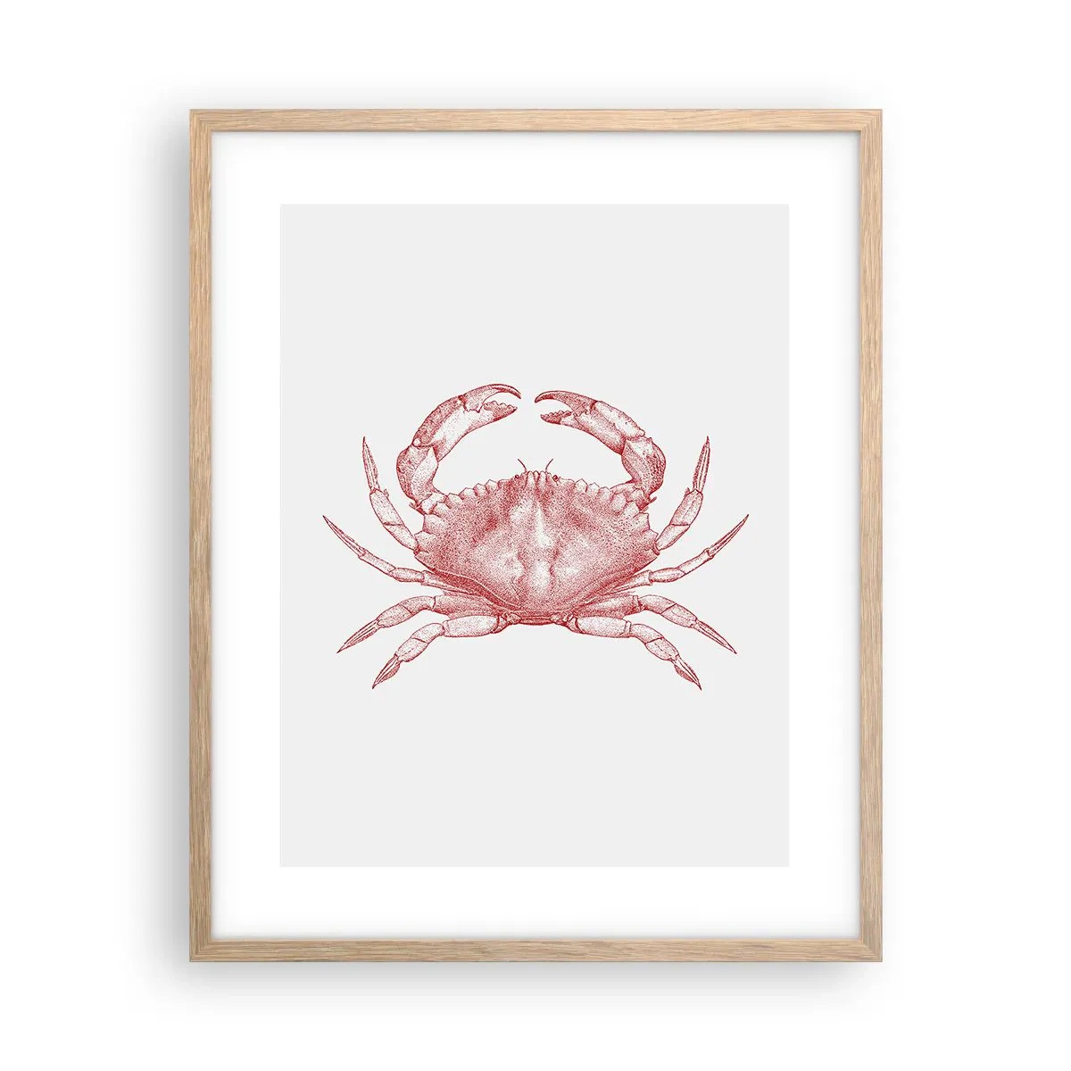 Poster in light oak frame - Crab Like No Other - 40x50 cm