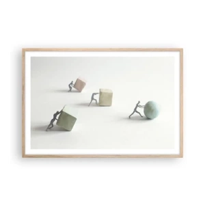 Poster in light oak frame - That's Life - 91x61 cm