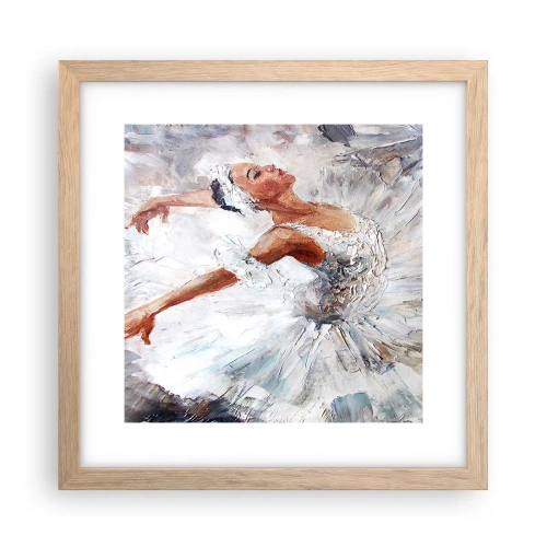 Poster in light oak frame - Delicate and Light As a Tulle - 30x30 cm
