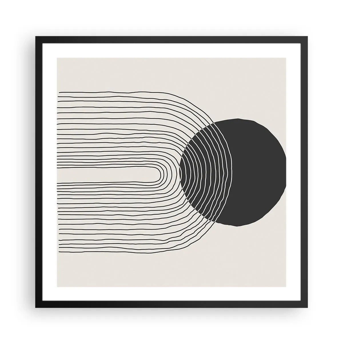 Poster in black frame - Trembling and Certainty - 60x60 cm