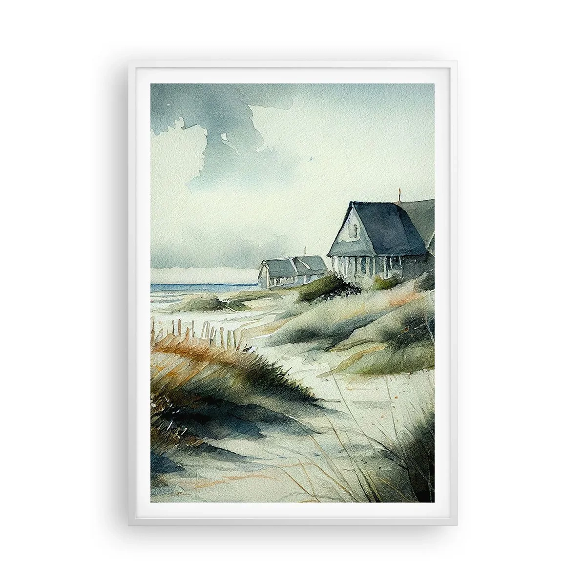 Poster in white frmae - Away from the Hustle and Bustle - 70x100 cm