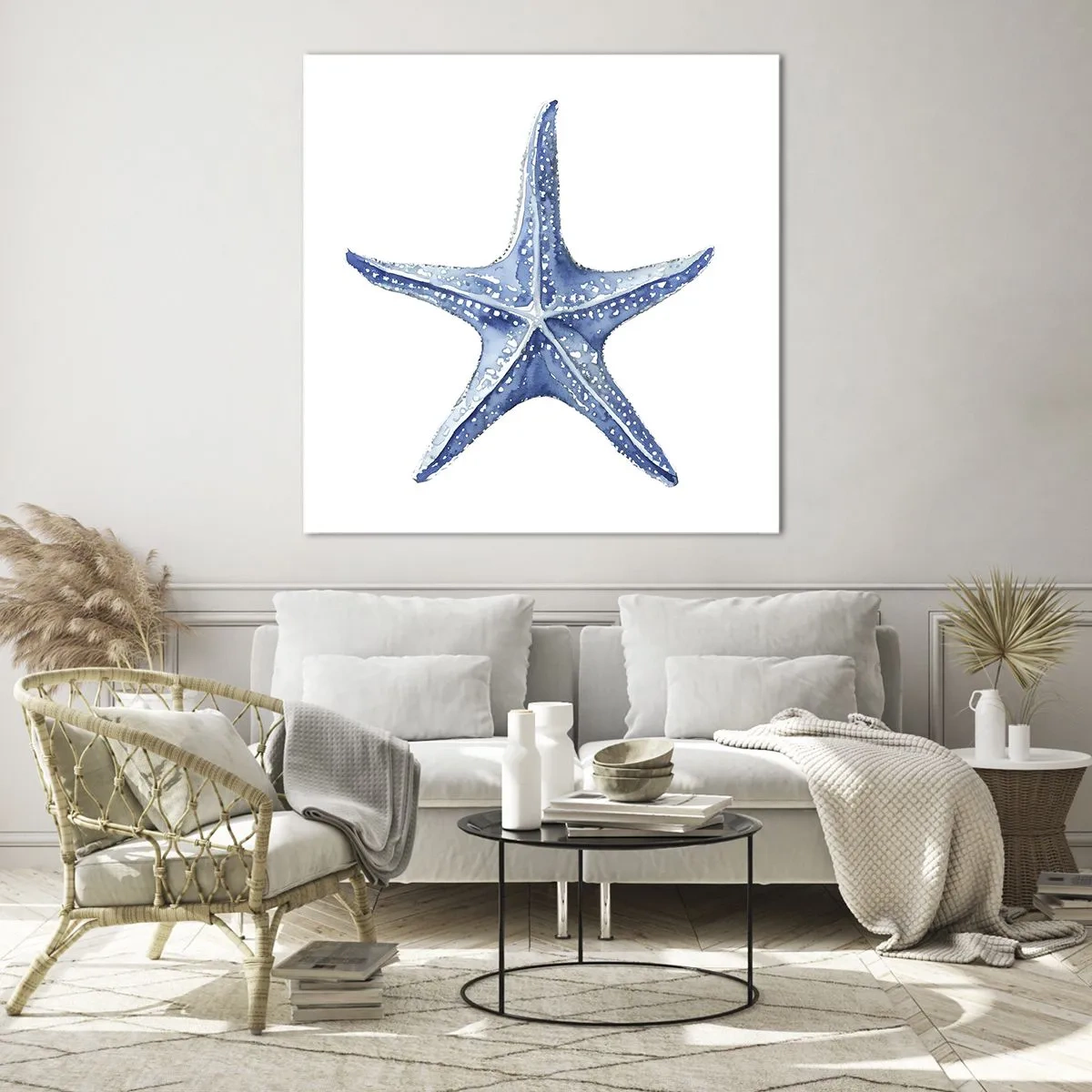 Glass picture - Sea Star - 30x30 cm
