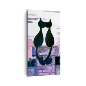 Canvas picture - Rendezvous under the Moon - 55x100 cm