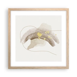 Poster in light oak frame - Encountered in Space - 40x40 cm