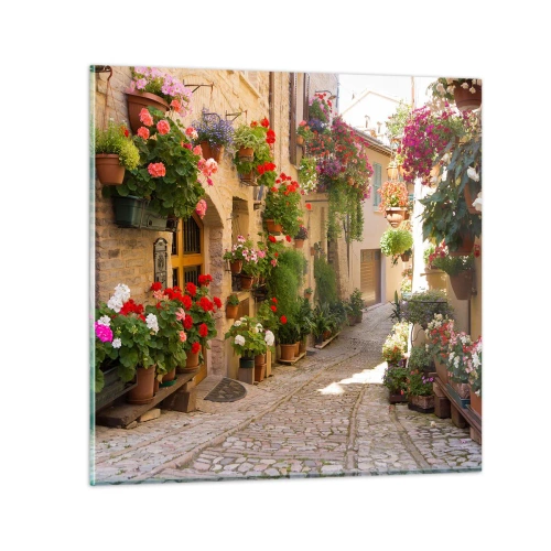 Glass picture - Flood of Flowers - 50x50 cm