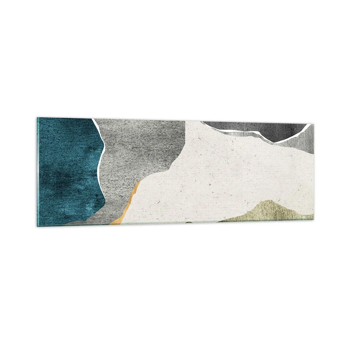 Glass picture - Mosaic Composition with a Gold Thread - 90x30 cm