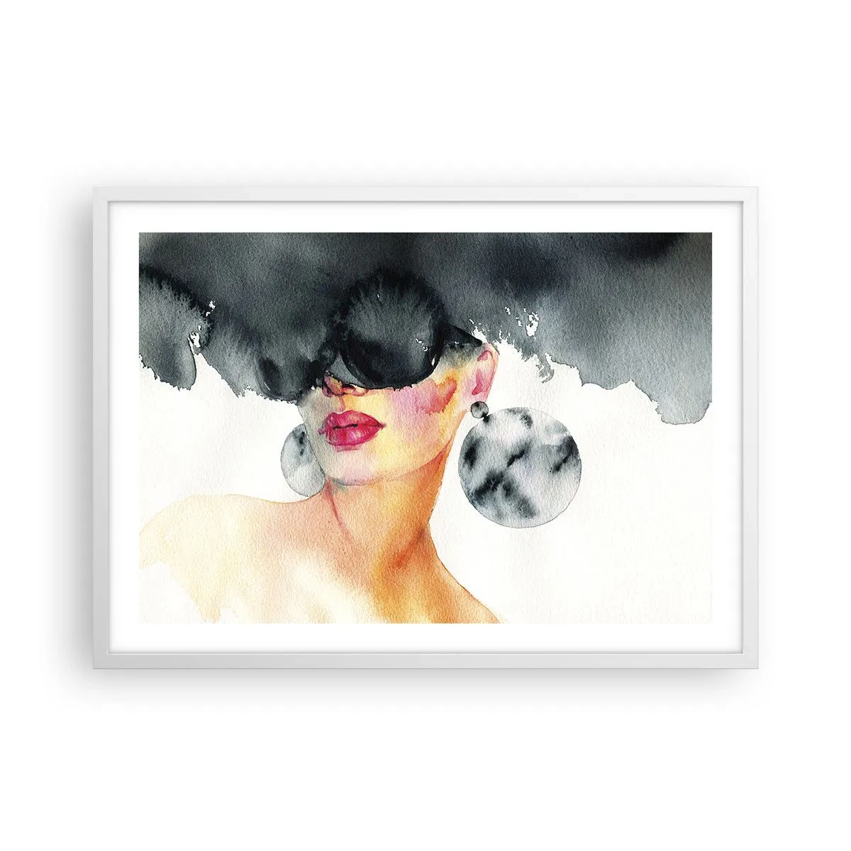 Poster in white frmae - Secret of Elegance - 70x50 cm