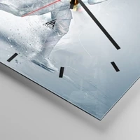 Clock face with lines