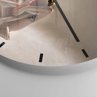 Clock face with lines