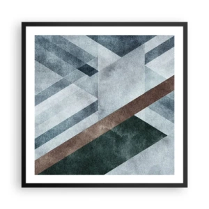 Poster in black frame - Refined Elegance of Geometry - 60x60 cm
