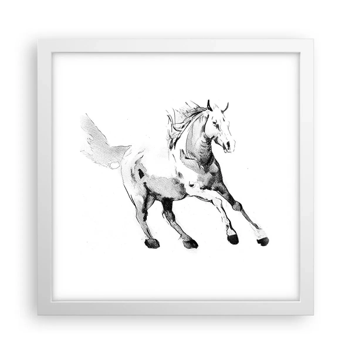 Poster in white frmae - Untamed Soul - 30x30 cm