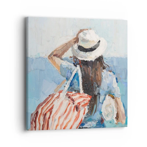Canvas picture - Welcome to Holiday - 40x40 cm