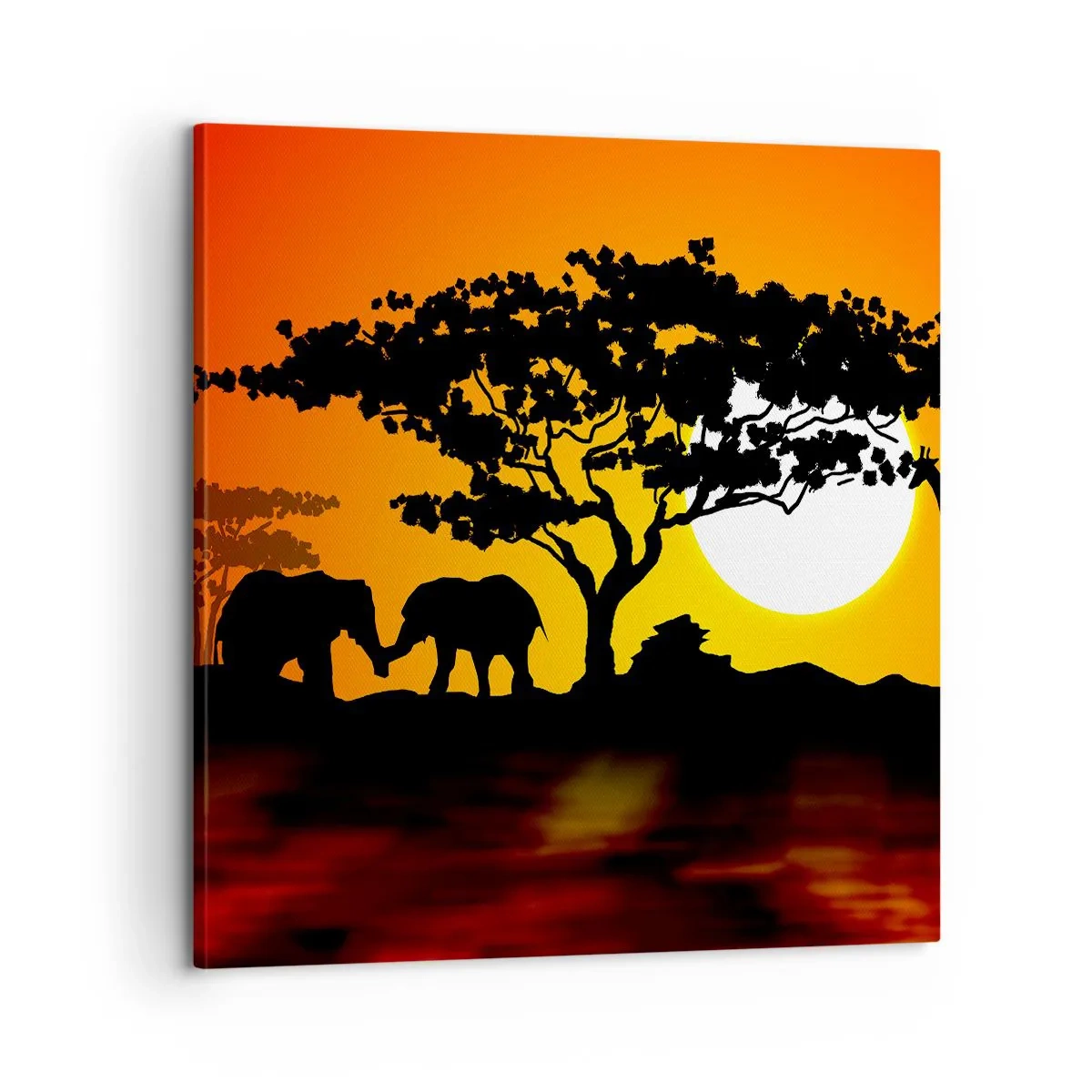 Canvas picture - Encounter on a Savannah - 60x60 cm