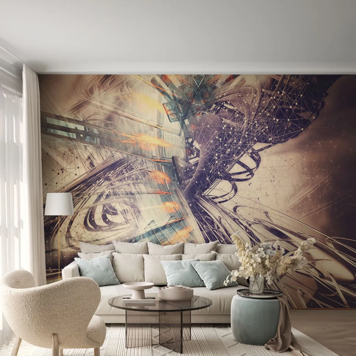 Self-Adhesive Photo Wallpaper Deluxe Sticker - At High Speed - Abstraction, Piece, Graphics - 250x175 cm