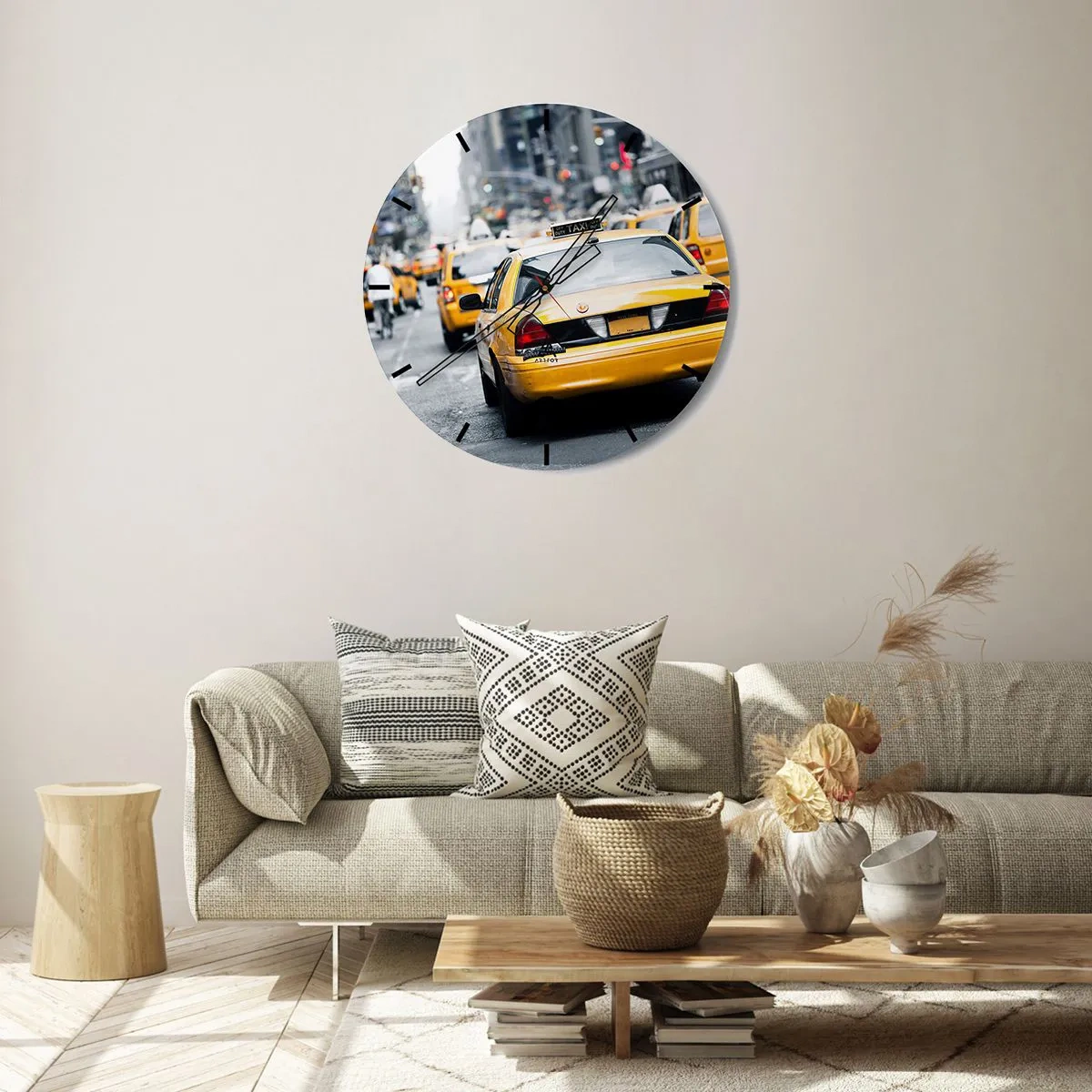 Wall clock - Clock on glass - Only in this City - 30x30 cm