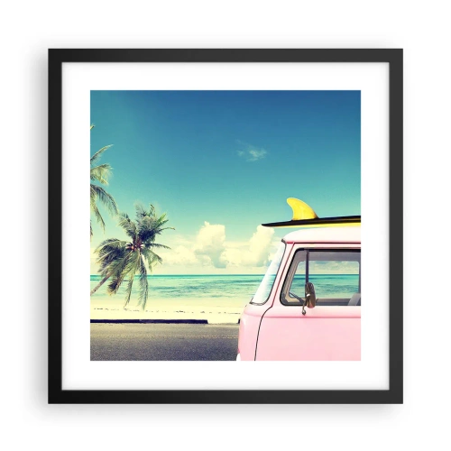 Poster in black frame - Holiday Time - 40x40 cm