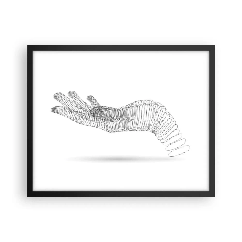 Poster in black frame - Springy Palm - 50x40 cm